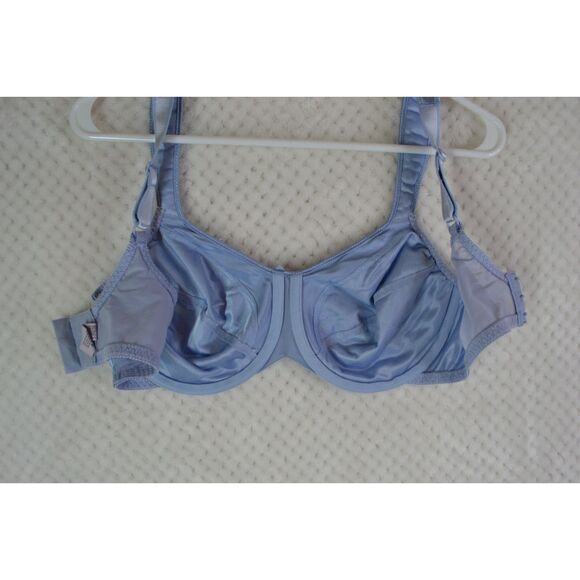 Bali Women's 38C Blue Satin Tracings Minimizer Bra - Picture 5 of 10
